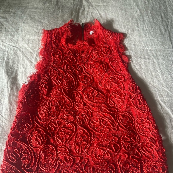 Zara Red Lace top. Size S. Excellent condition - Picture 1 of 3